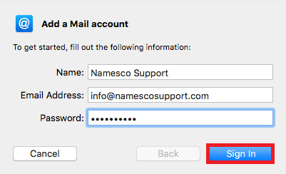 mac mail login details