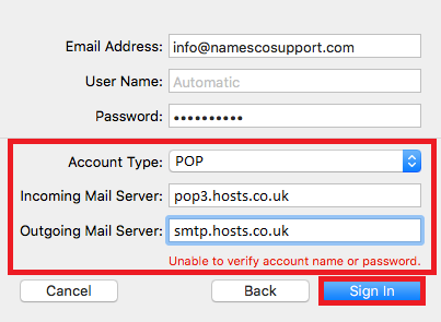 mac mail imap settings